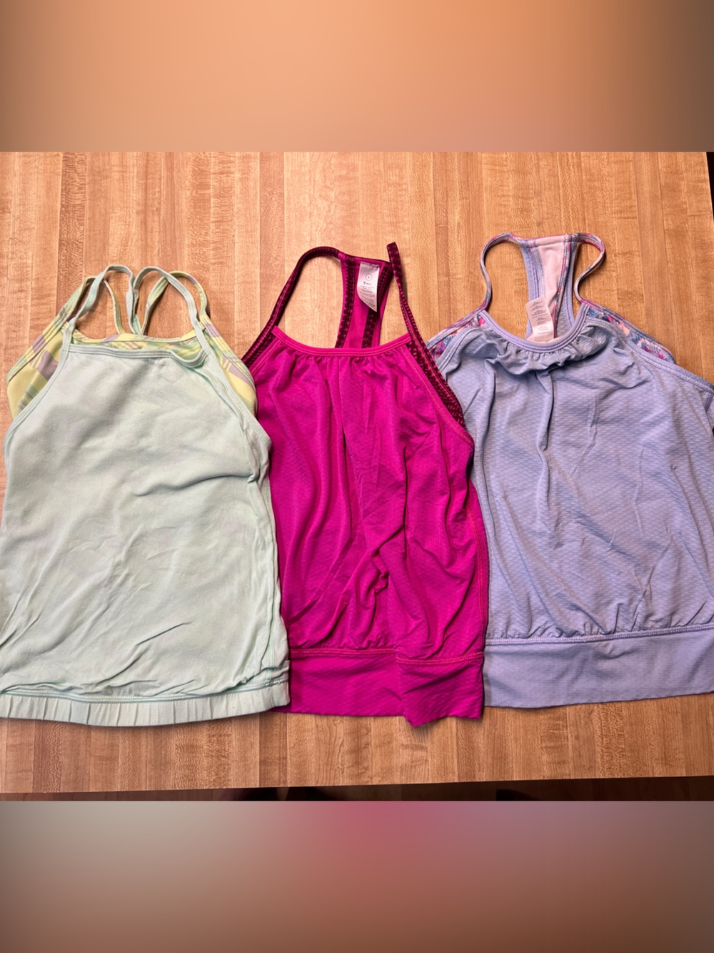 Ivivva Girls Racerback Tank Tops - Mint, Fuchsia, Lavender (3-Pack)